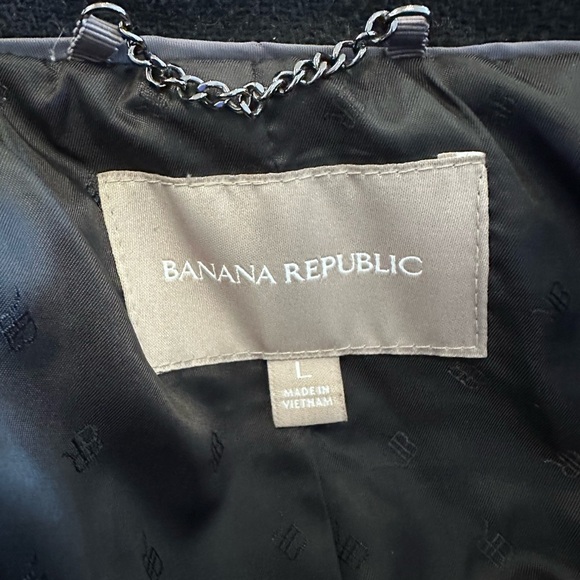 Banana Republic Black Wool Duffle Car-Coat Pea-Coat with Hood- EUC Worn 1x - Picture 9 of 14